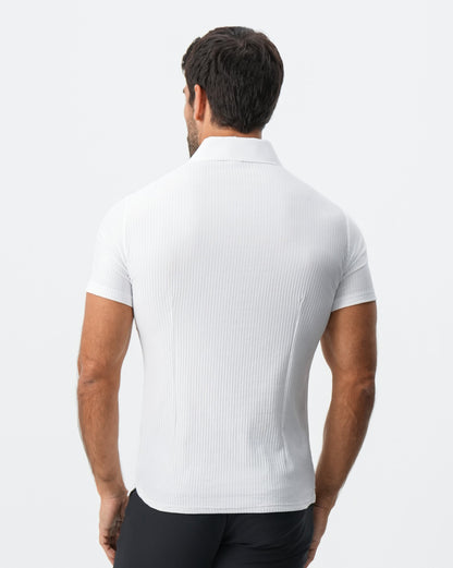 State & Liberty - Seersucker Polo - White
