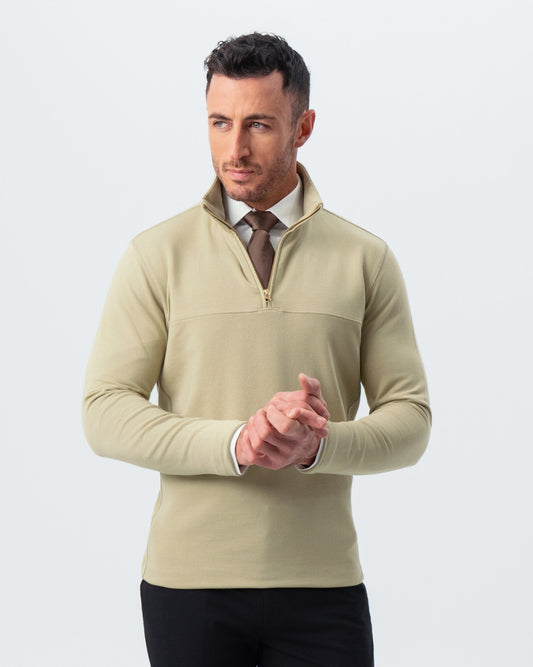 State & Liberty - Quarter Zip - Light Olive