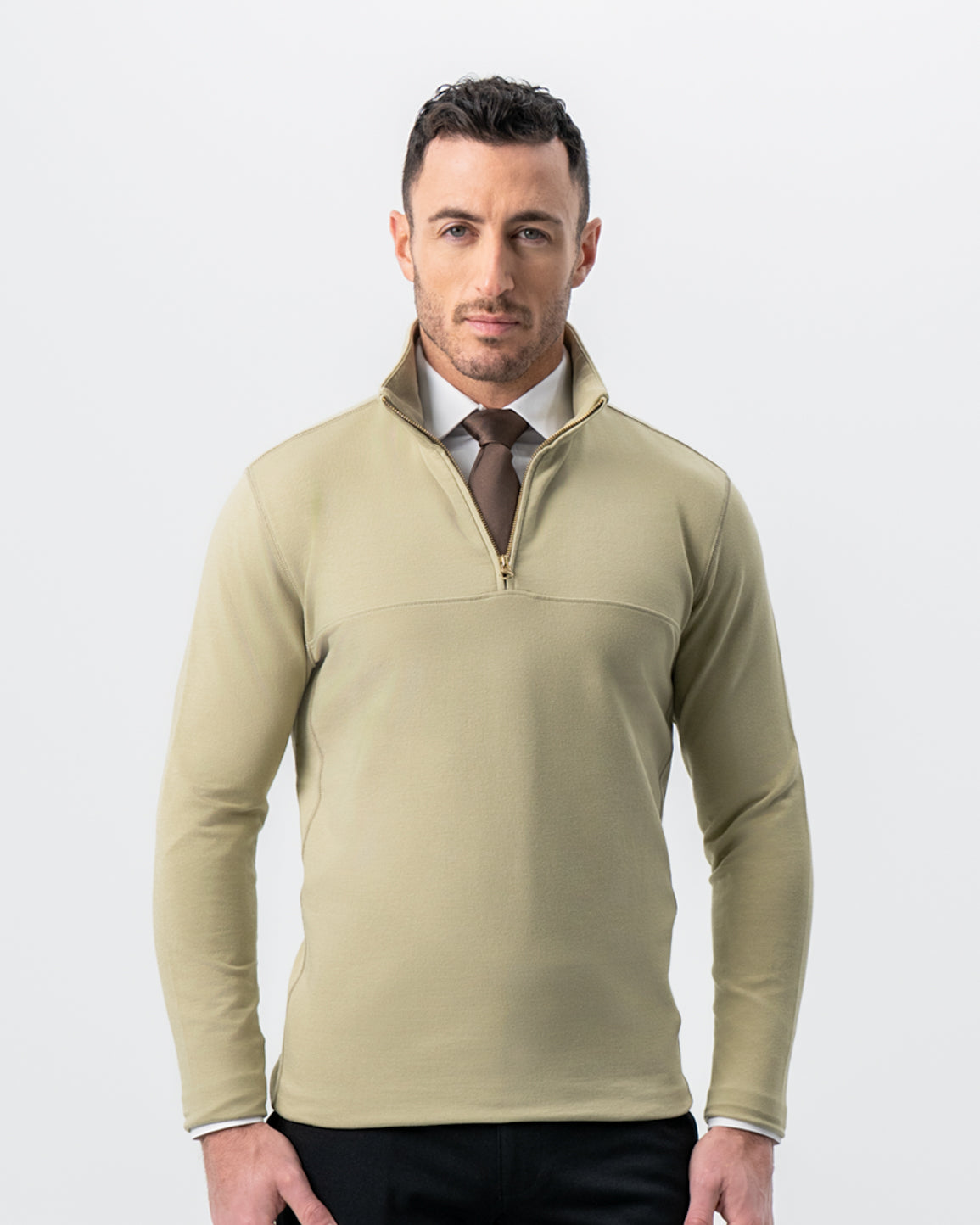 State & Liberty - Quarter Zip - Light Olive