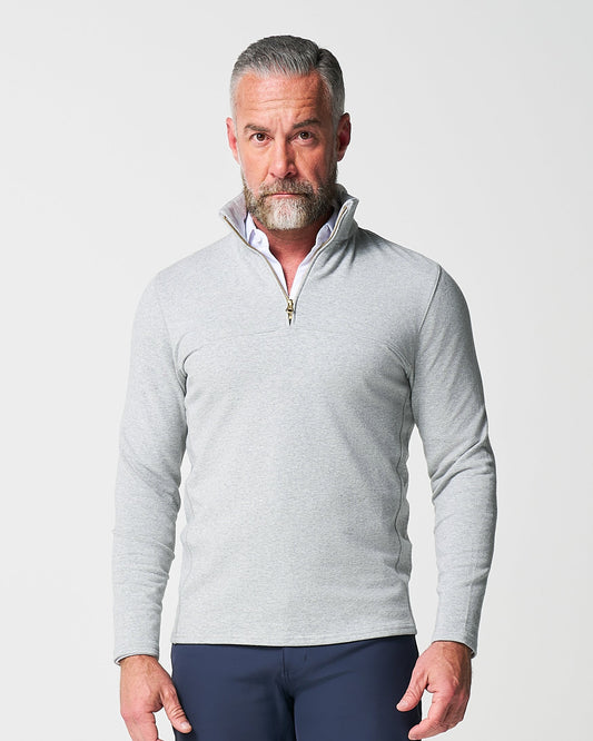 State & Liberty - Quarter Zip - Heathered Grey