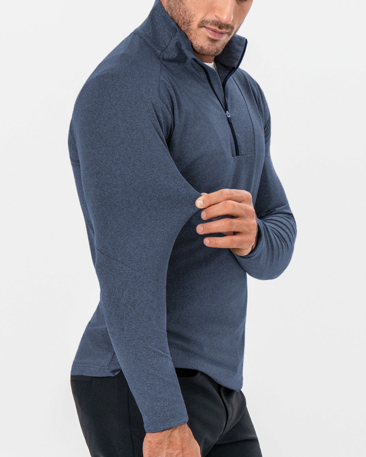 State & Liberty - Brushed Quarter Zip - Heathered Navy