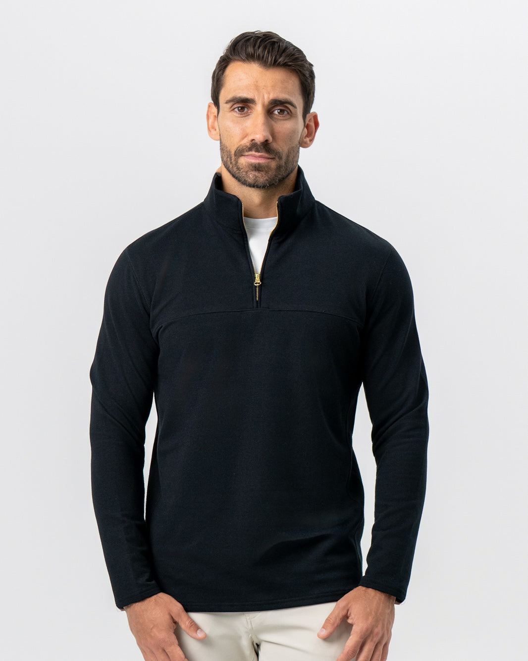 State & Liberty - Quarter Zip - Solid Black