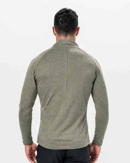 State & Liberty - Brushed Quarter Zip - Heathered Olive