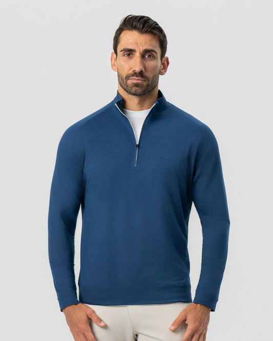 State & Liberty - Tech Quarter Zip - Heathered Navy