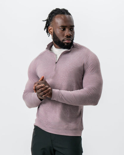 State & Liberty - Tech Quarter Zip - Heathered Crimson