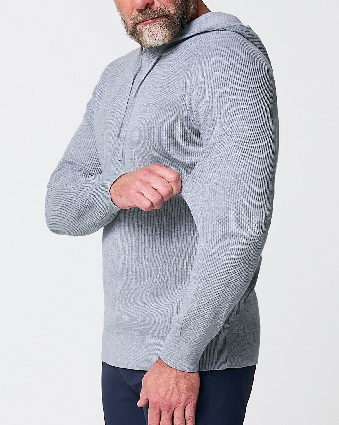 State & Liberty - Heavy Knit Hoodie - Grey