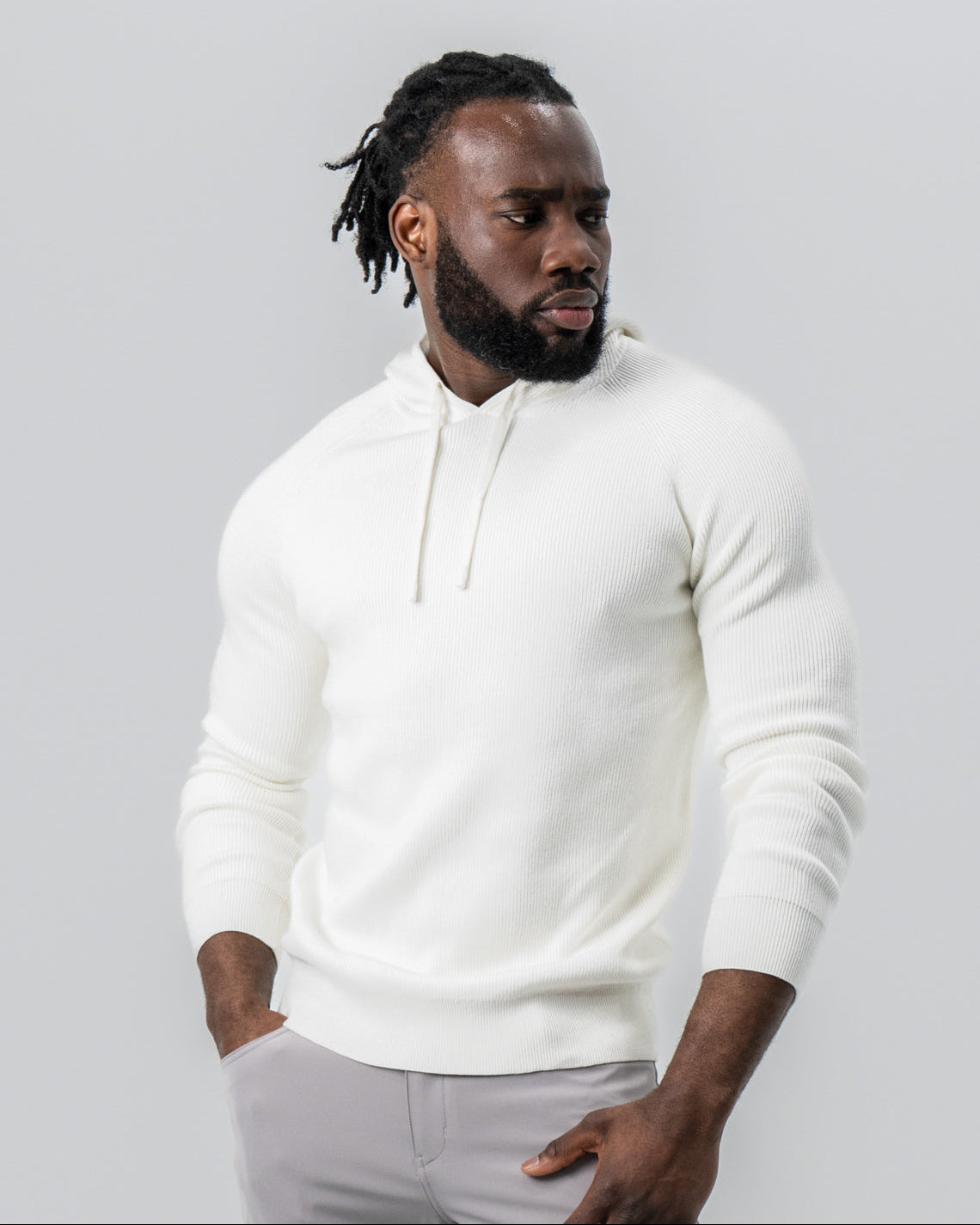State & Liberty - Heavy Knit Hoodie - Cream