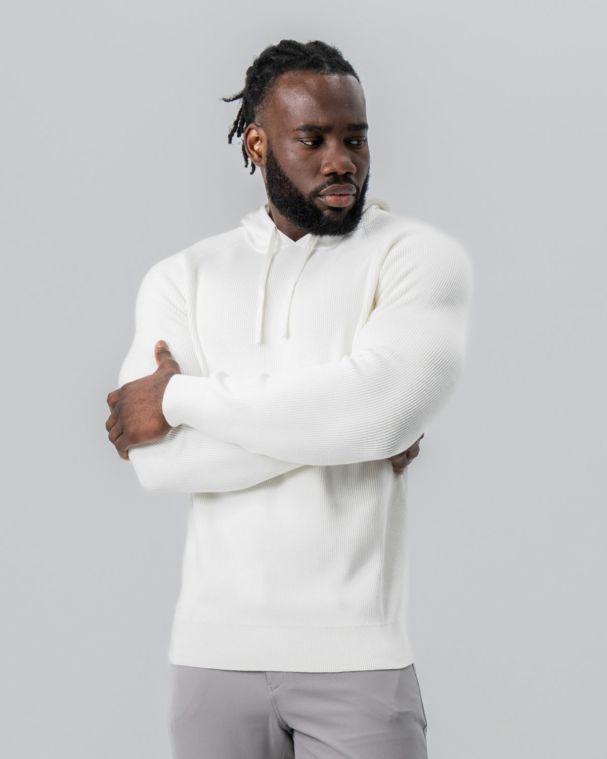 State & Liberty - Heavy Knit Hoodie - Cream