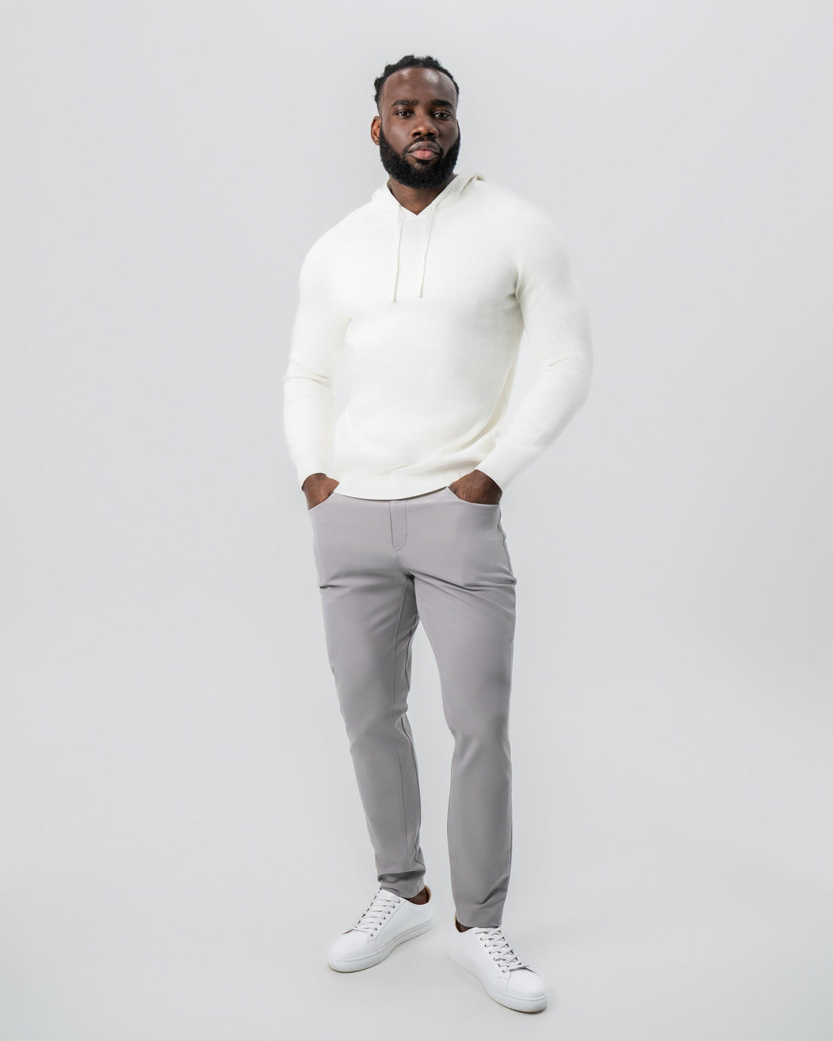 State & Liberty - Heavy Knit Hoodie - Cream