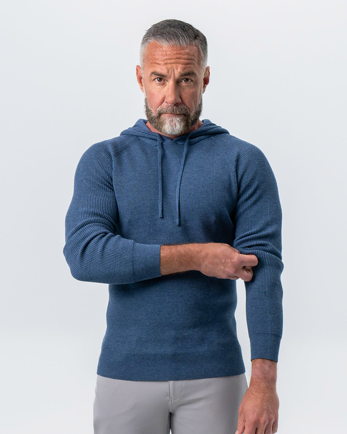 State & Liberty - Heavy Knit Hoodie - Navy