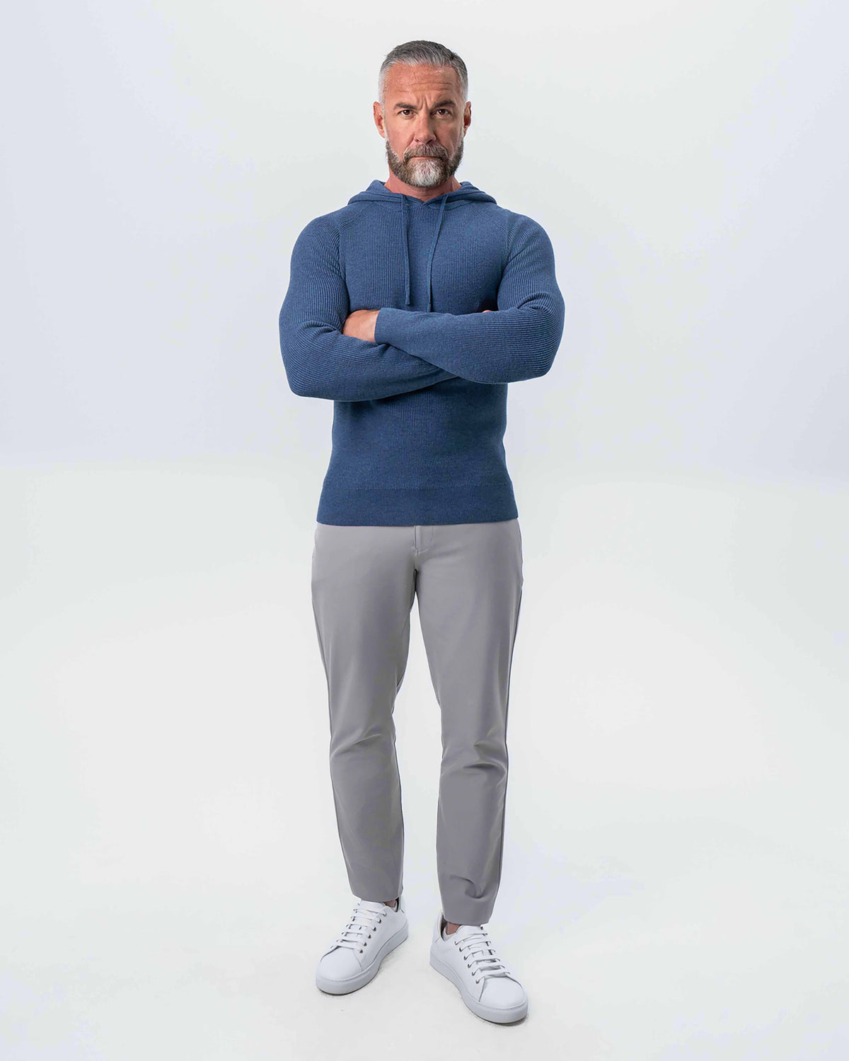 State & Liberty - Heavy Knit Hoodie - Navy
