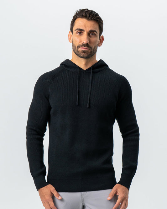 State & Liberty - Heavy Knit Hoodie - Black