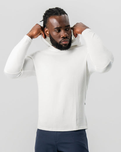 State & Liberty - Waffle Knit Hoodie - Cream
