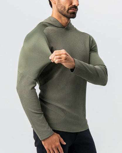 State & Liberty - Waffle Knit Hoodie - Olive