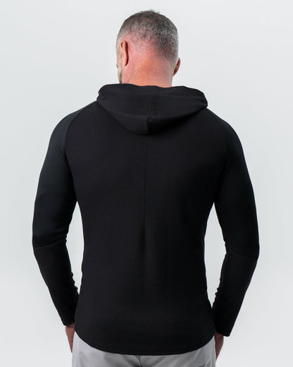 State & Liberty - Waffle Knit Hoodie - Black