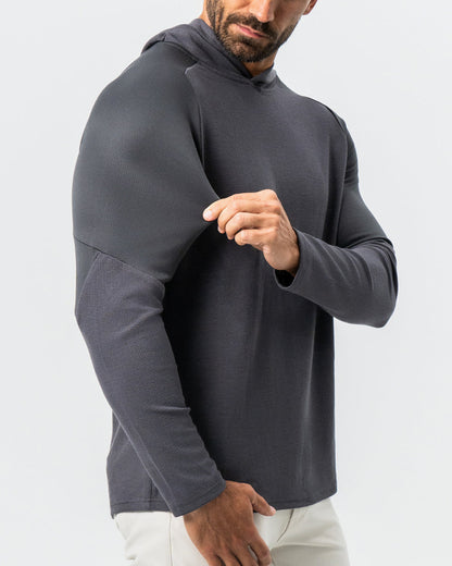 State & Liberty - Waffle Knit Hoodie - Charcoal