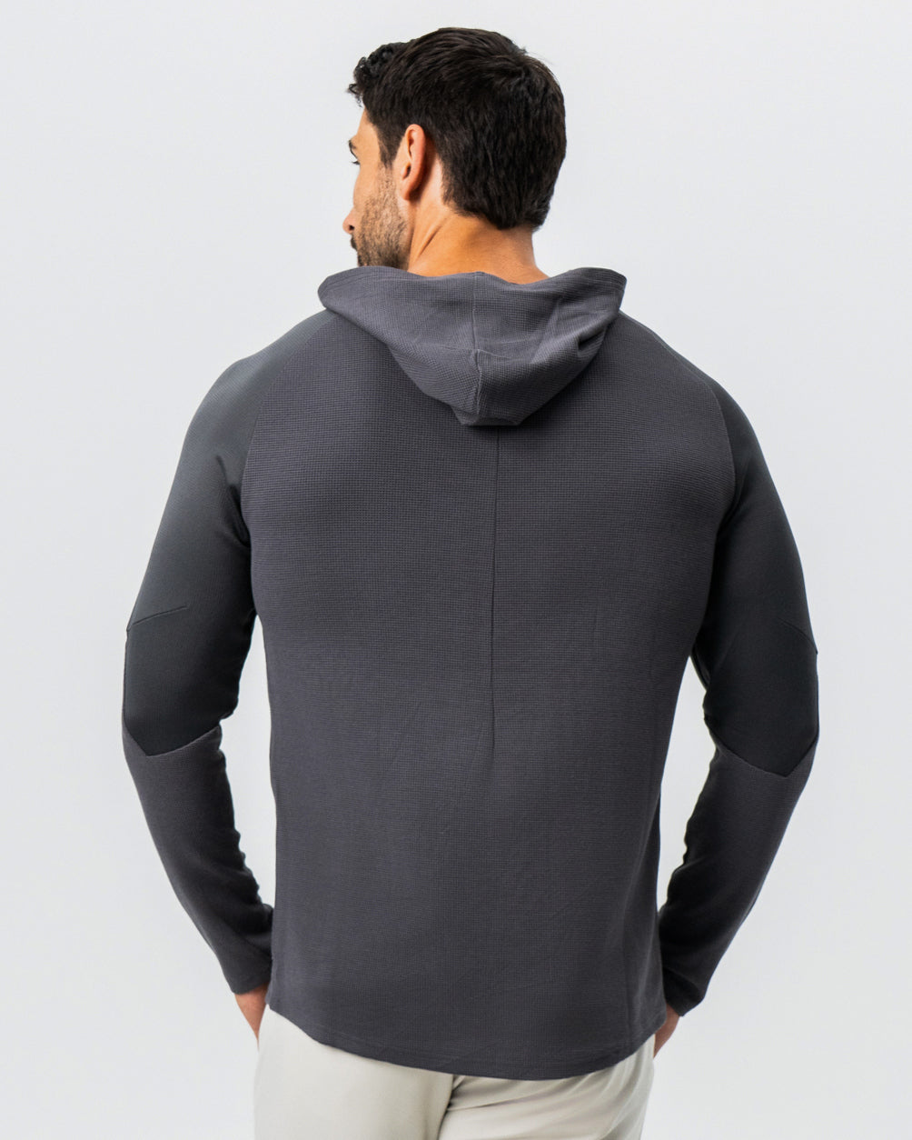 State & Liberty - Waffle Knit Hoodie - Charcoal