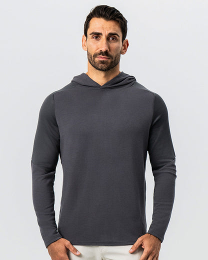 State & Liberty - Waffle Knit Hoodie - Charcoal