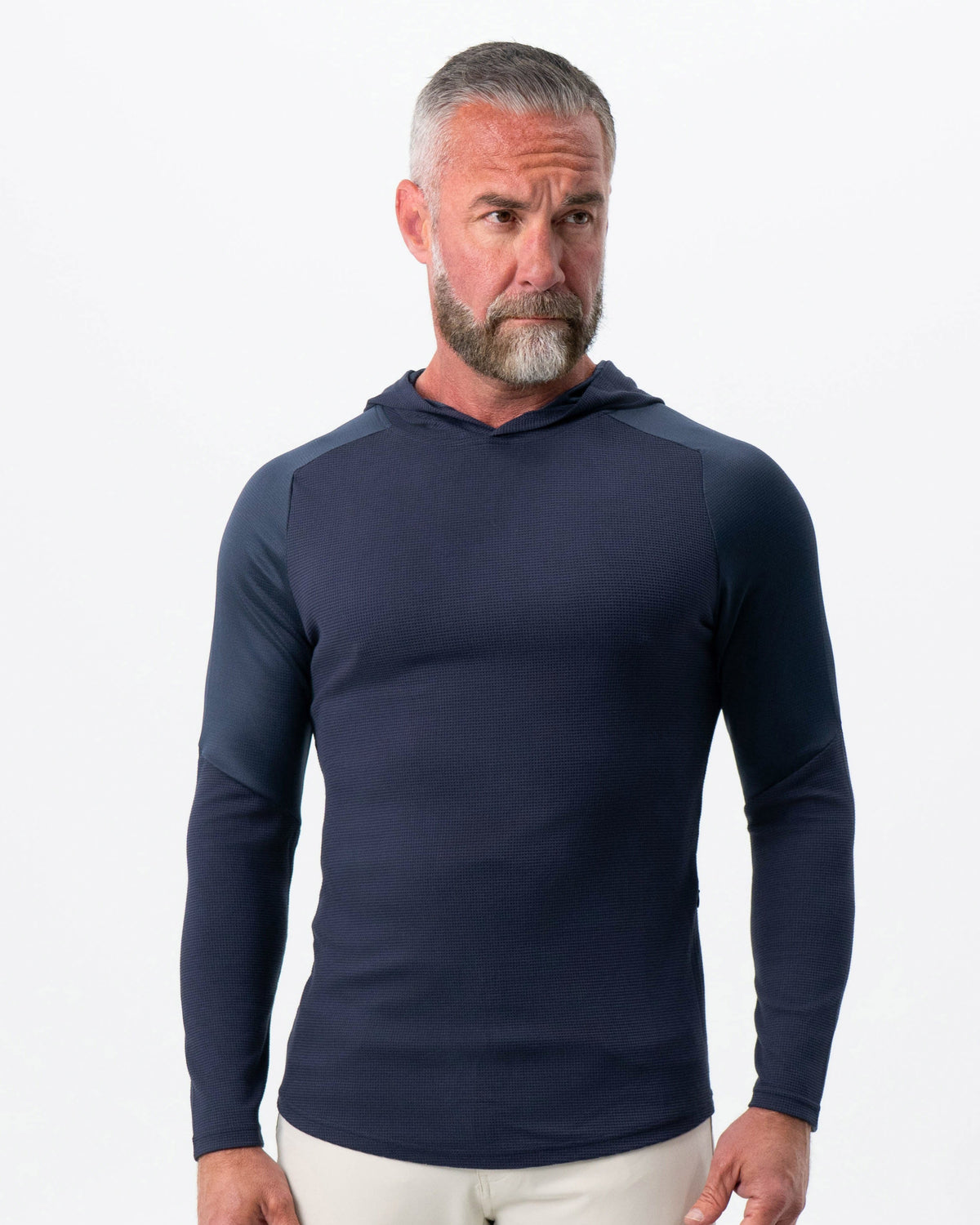 State & Liberty - Waffle Knit Hoodie - Navy