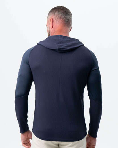 State & Liberty - Waffle Knit Hoodie - Navy