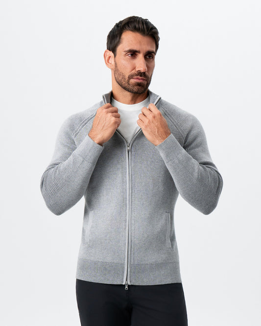 State & Liberty - Mid-Weight Sweater Bomber - Grey