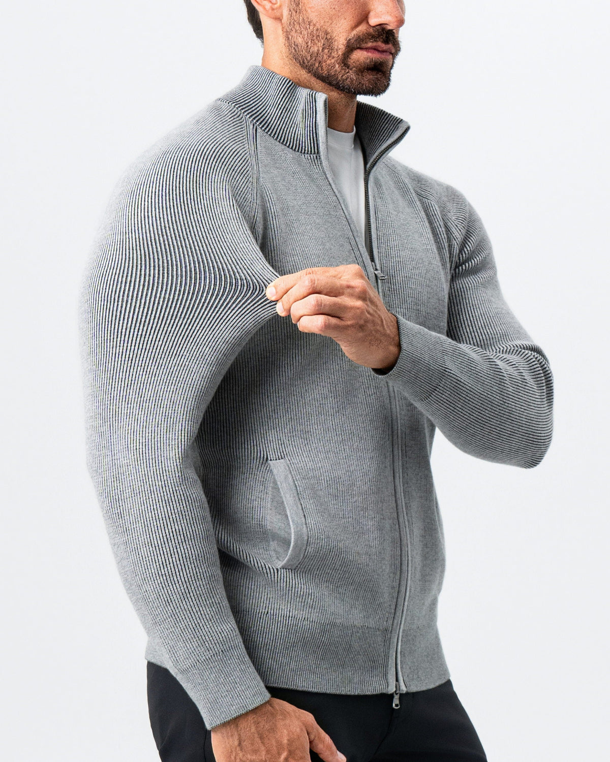 State & Liberty - Mid-Weight Sweater Bomber - Grey