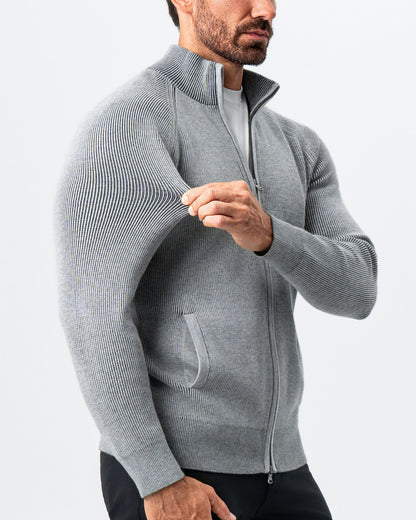 State & Liberty - Mid-Weight Sweater Bomber - Grey
