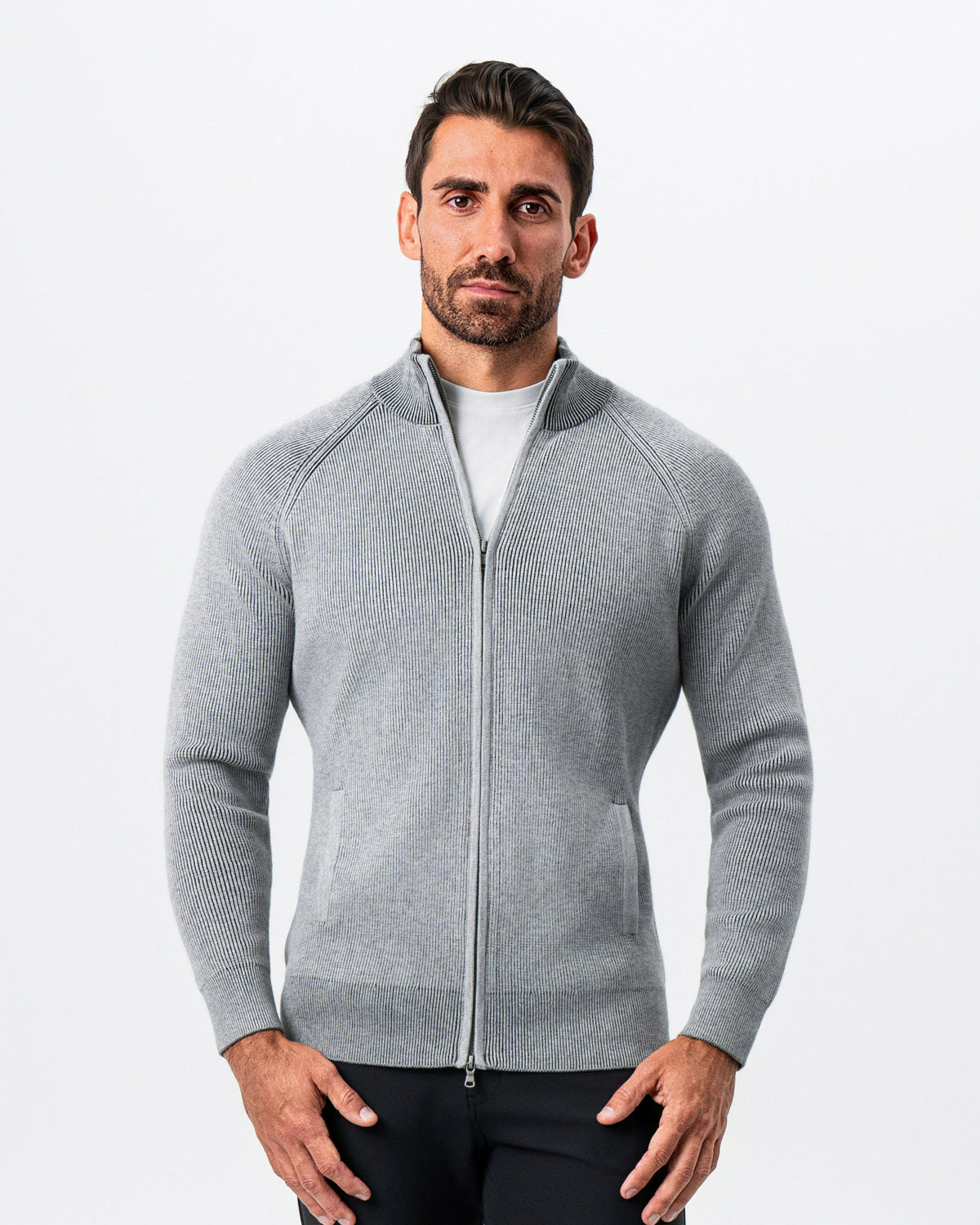 State & Liberty - Mid-Weight Sweater Bomber - Grey