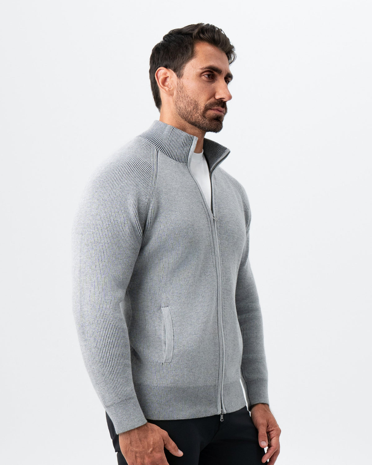 State & Liberty - Mid-Weight Sweater Bomber - Grey