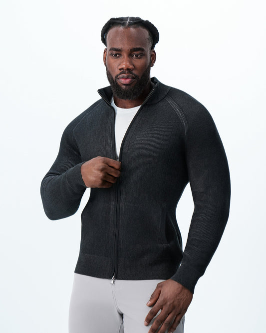 State & Liberty - Mid-Weight Sweater Bomber - Black