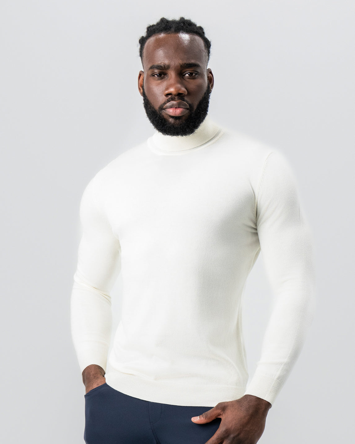 State & Liberty - Mid-Weight Wool Turtleneck - Cream