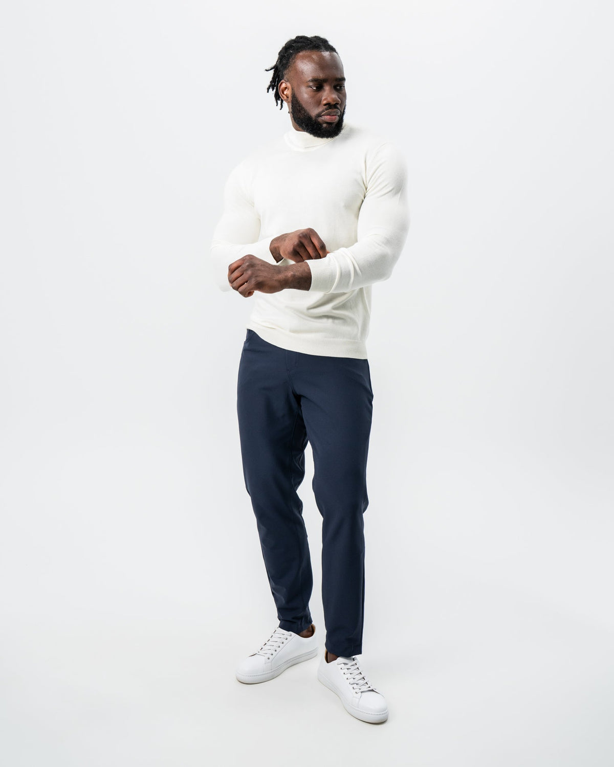 State & Liberty - Mid-Weight Wool Turtleneck - Cream