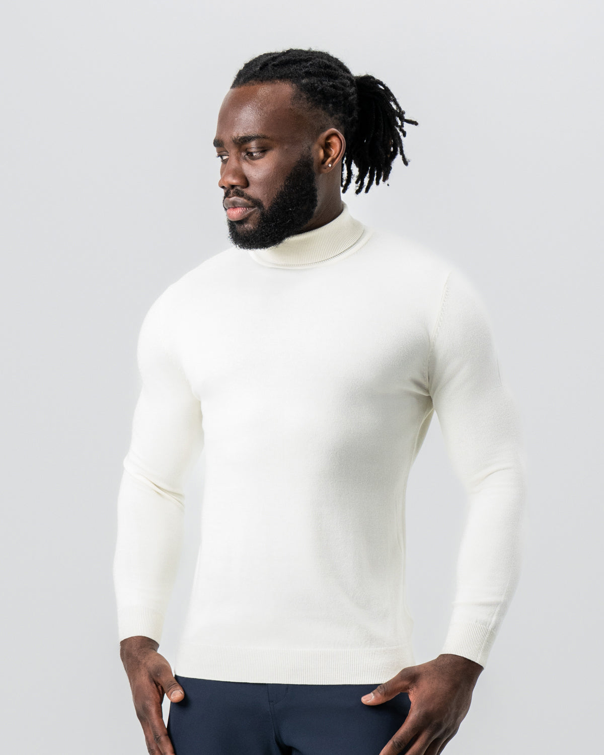 State & Liberty - Mid-Weight Wool Turtleneck - Cream