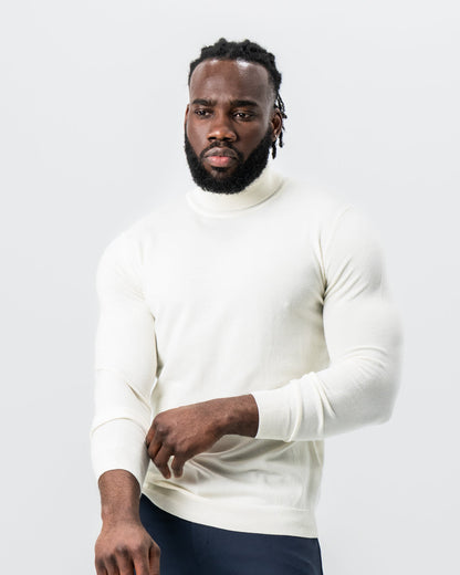 State & Liberty - Mid-Weight Wool Turtleneck - Cream