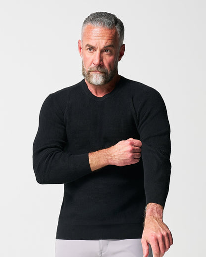 State & Liberty - Heavy Knit Crewneck - Black