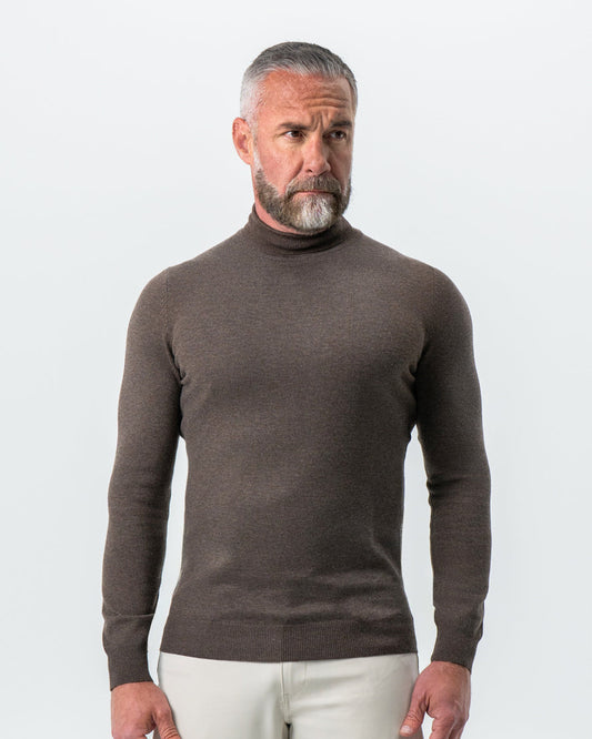 State & Liberty - Mid-Weight Wool Turtleneck - Brown