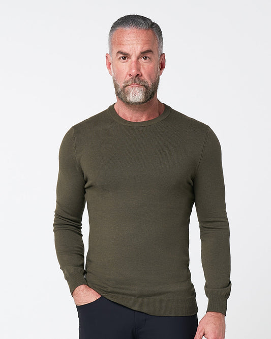 State & Liberty - Mid-Weight Wool Crewneck - Olive