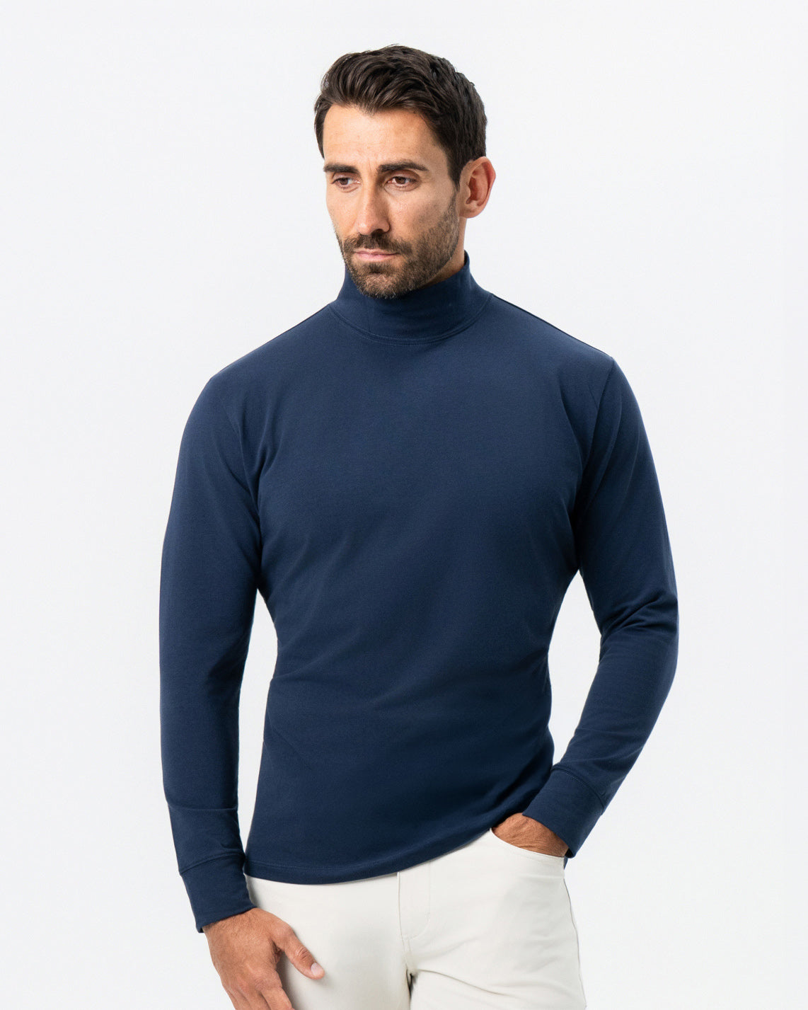 State & Liberty - Mock Turtleneck - Navy