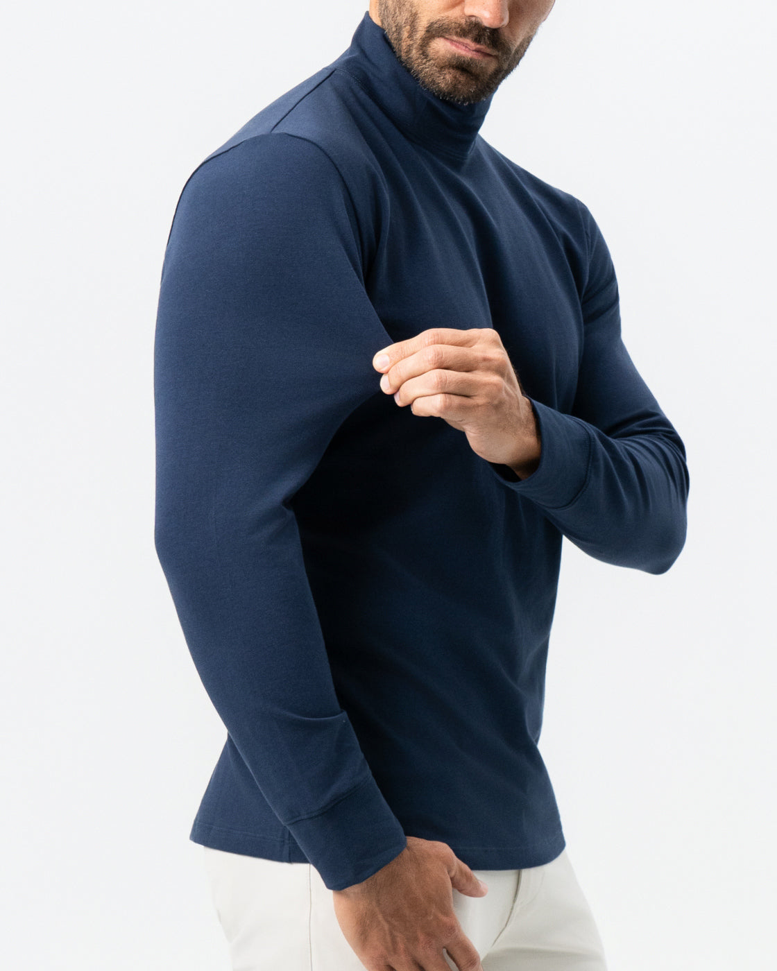 State & Liberty - Mock Turtleneck - Navy