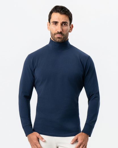 State & Liberty - Mock Turtleneck - Navy