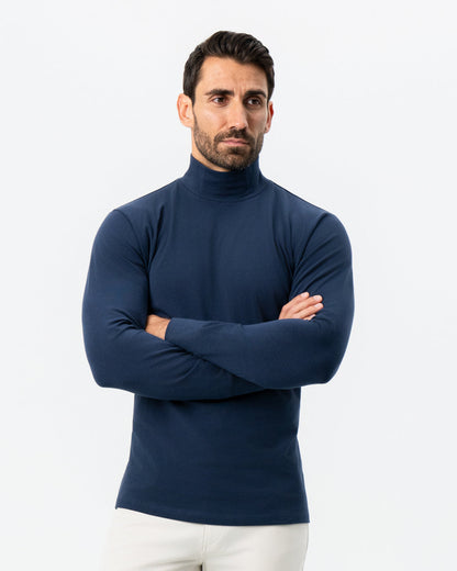 State & Liberty - Mock Turtleneck - Navy