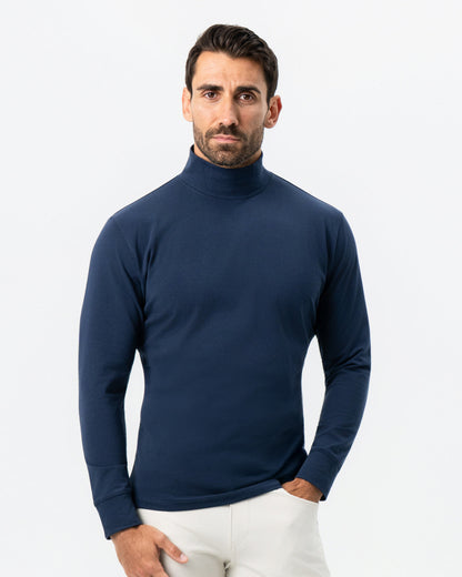 State & Liberty - Mock Turtleneck - Navy