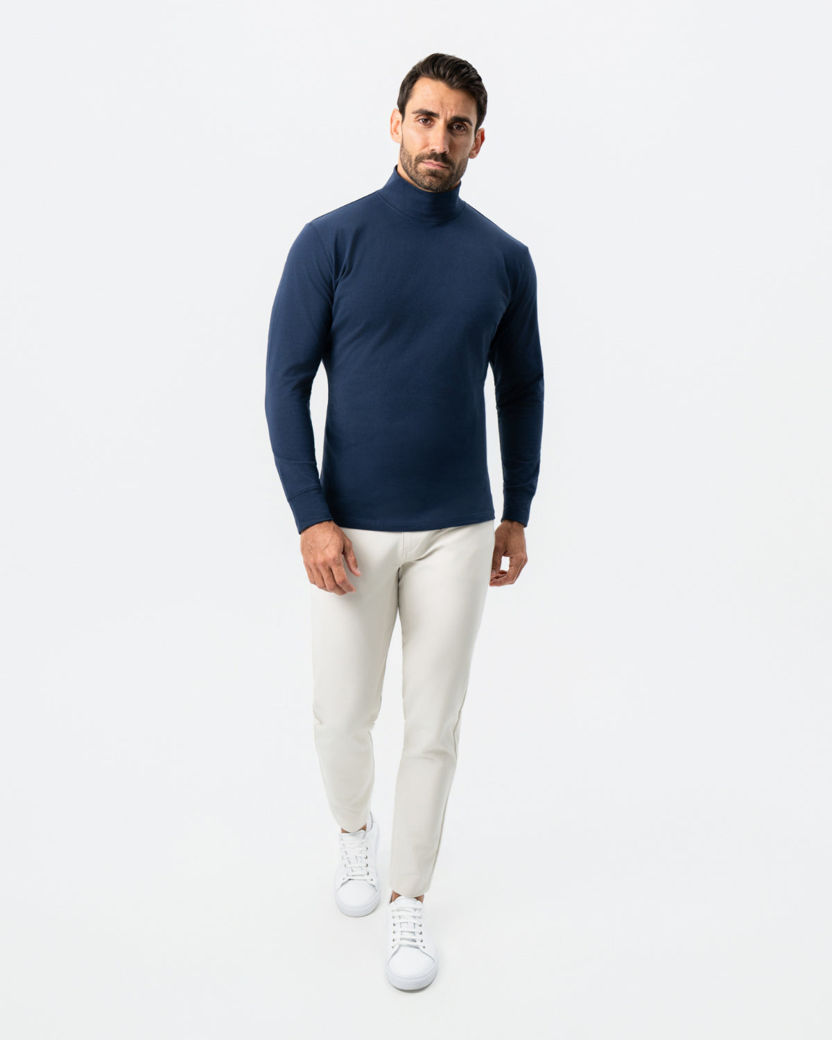 State & Liberty - Mock Turtleneck - Navy