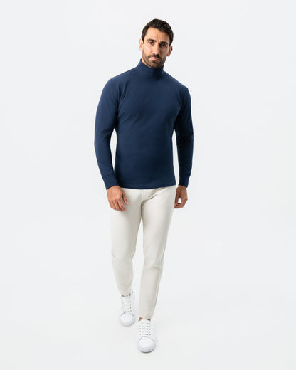 State & Liberty - Mock Turtleneck - Navy