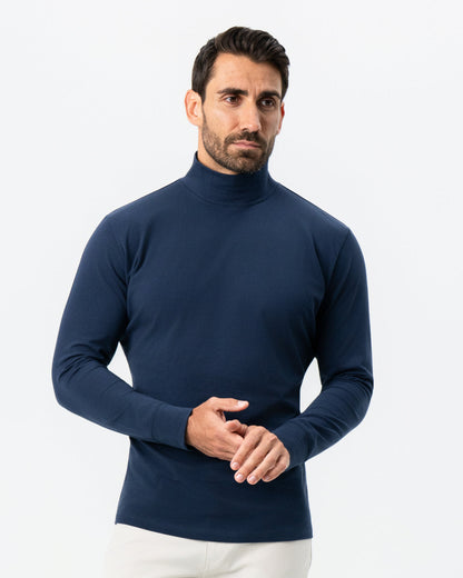 State & Liberty - Mock Turtleneck - Navy