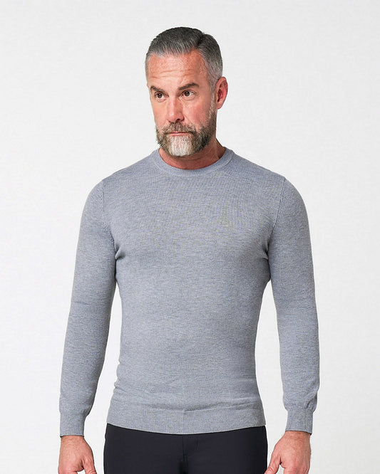 State & Liberty - Mid-Weight Wool Crewneck - Grey