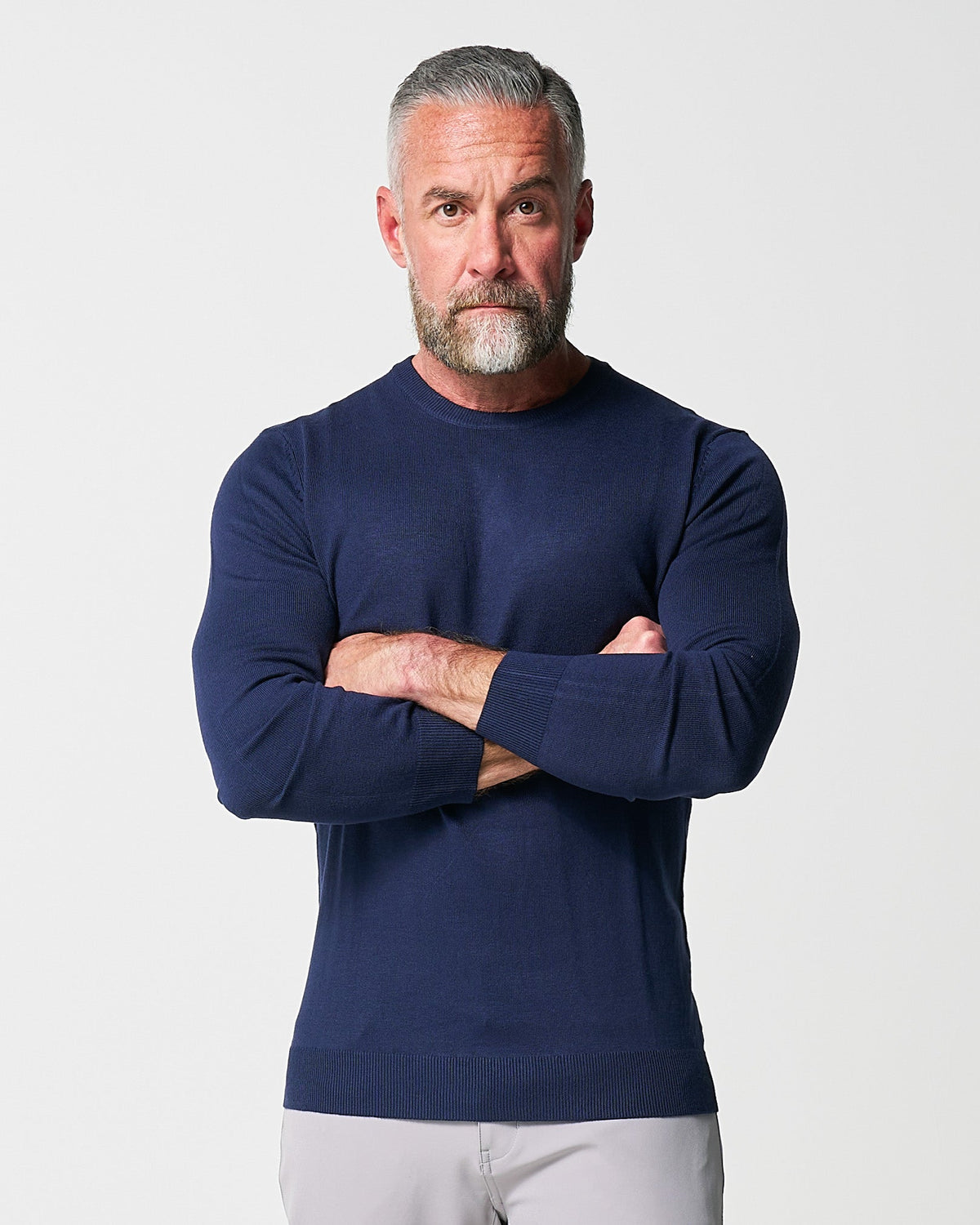 State & Liberty - Mid-Weight Wool Crewneck - Navy