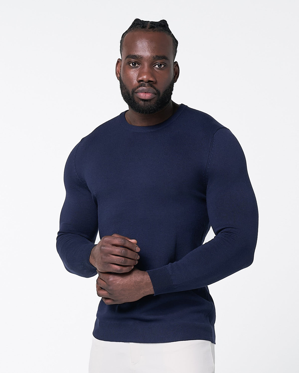 State & Liberty - Mid-Weight Wool Crewneck - Navy
