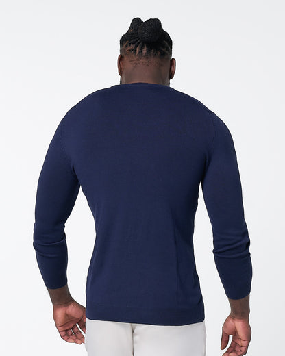 State & Liberty - Mid-Weight Wool Crewneck - Navy