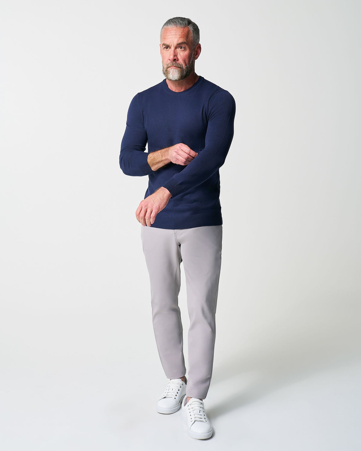 State & Liberty - Mid-Weight Wool Crewneck - Navy